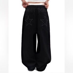 Niihai‎ Star Baggy Jeans Black